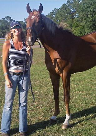 Suzanne Norris enjoys a happy life with her horses.