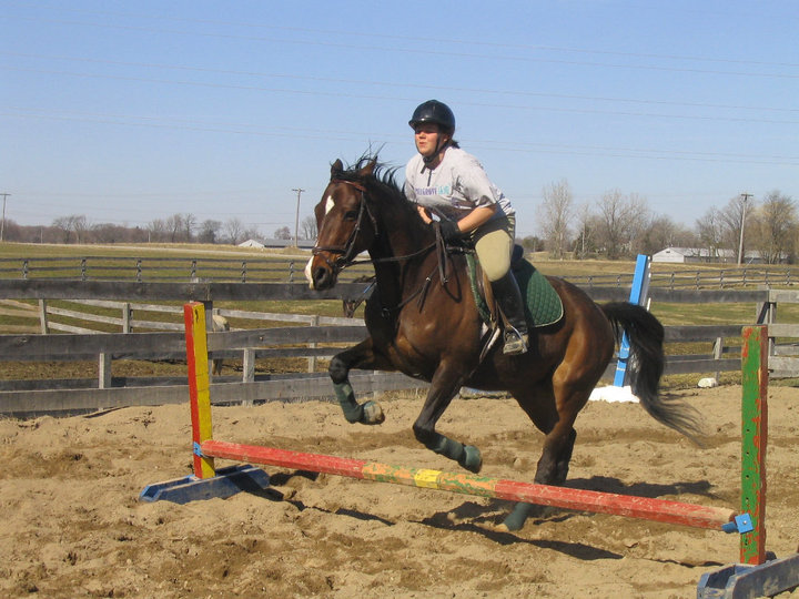 Jumping and riding gave her freedom from grief
