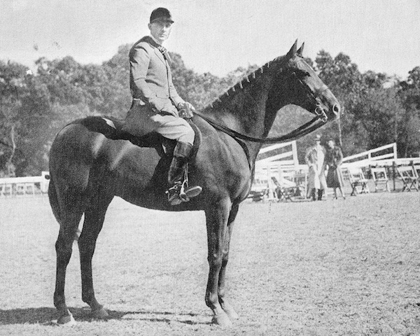Holystone, son of Man o' War, is among the featured OTTBs. Pictured with Lou Collister. Photo courtesy Barb Buerkle