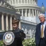 Brave kid: Declan Gregg makes a speech in Washington, D.C. to save horses