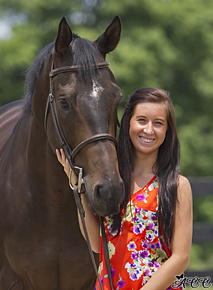 Jenrette Romberg poses with Laertes at New Vocations. Audrey C. Crosby photo