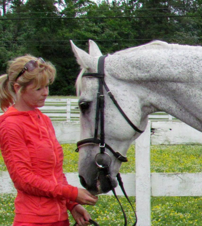 Lisa Molloy and her 18-year-old gray, Direct Current