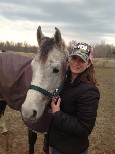 The gray filly rescued by Mindy Lovell from a kill pen finds a kind, adoptive home