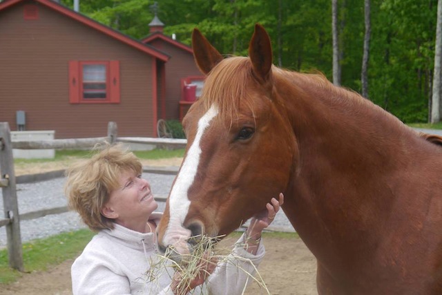 Gerda Silver of Gerda's Animal Aid, Inc., poses with a friend