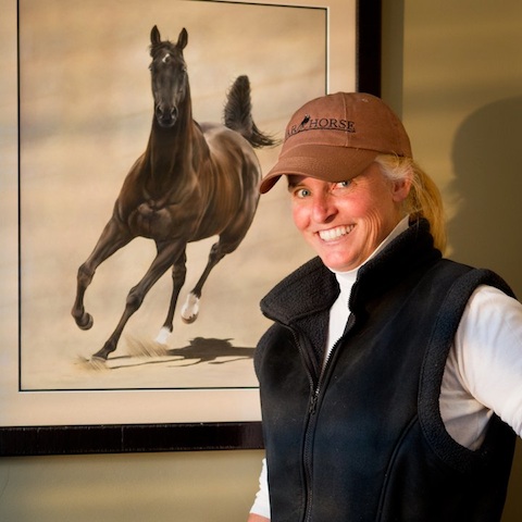 Wendy's photo of her OTTB wound up finding its way onto promotional hats for the movie War Horse.