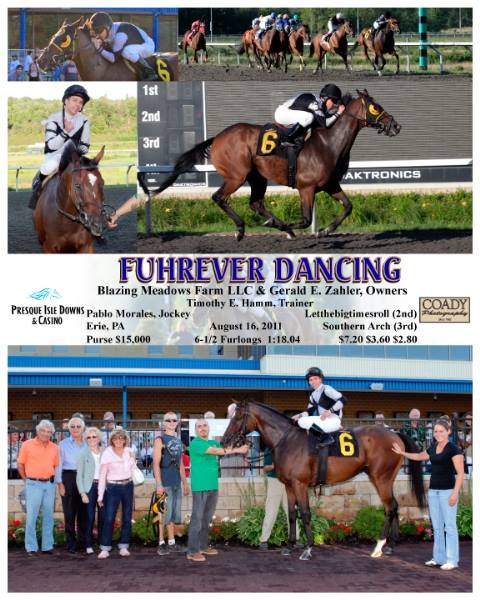 Furhever Dancing earned close to $700,000 in 99 starts when Maggi Moss swooped in, bought him, and retired him. Photo courtesy Maggi Moss