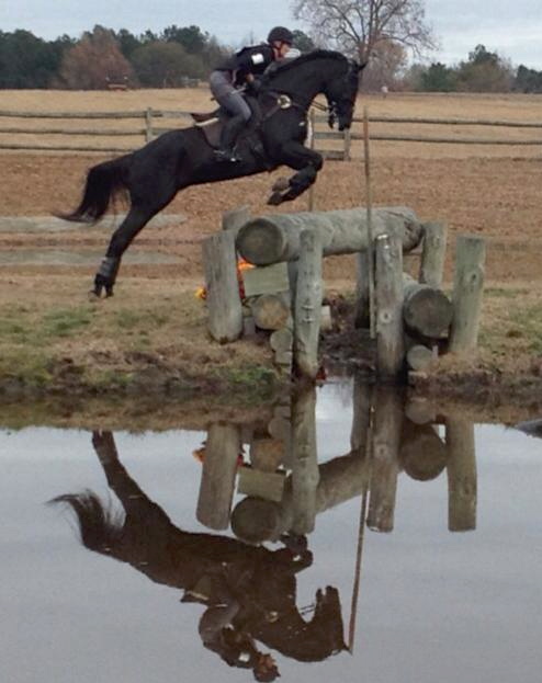 Davy and Mellisa jumping cross country not that long ago