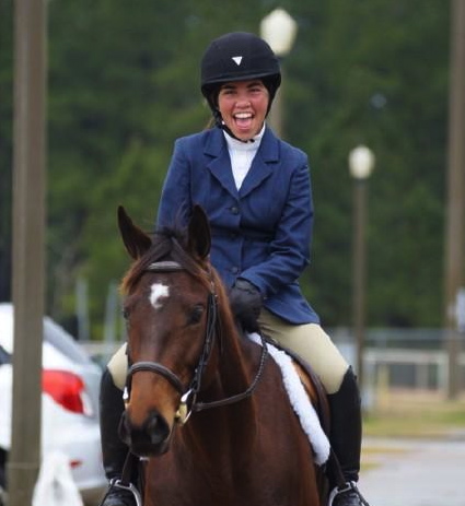 Morgan Mickel takes a show-day spin on Lock the Door. Her mother Jamie, of Trinity Farms in Florida, purchased Lock the Door.
