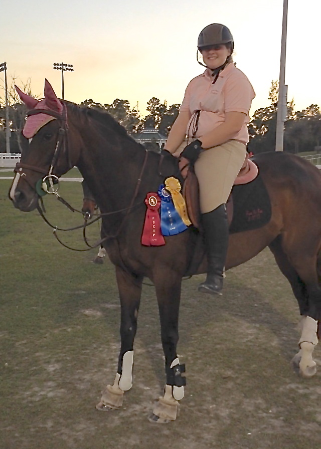 It took patience and courage for Brittney Marshall to ride La Sheikh after a flipping episode crushed her helmet. These ribbons in Wellington, Fla. were hard won.