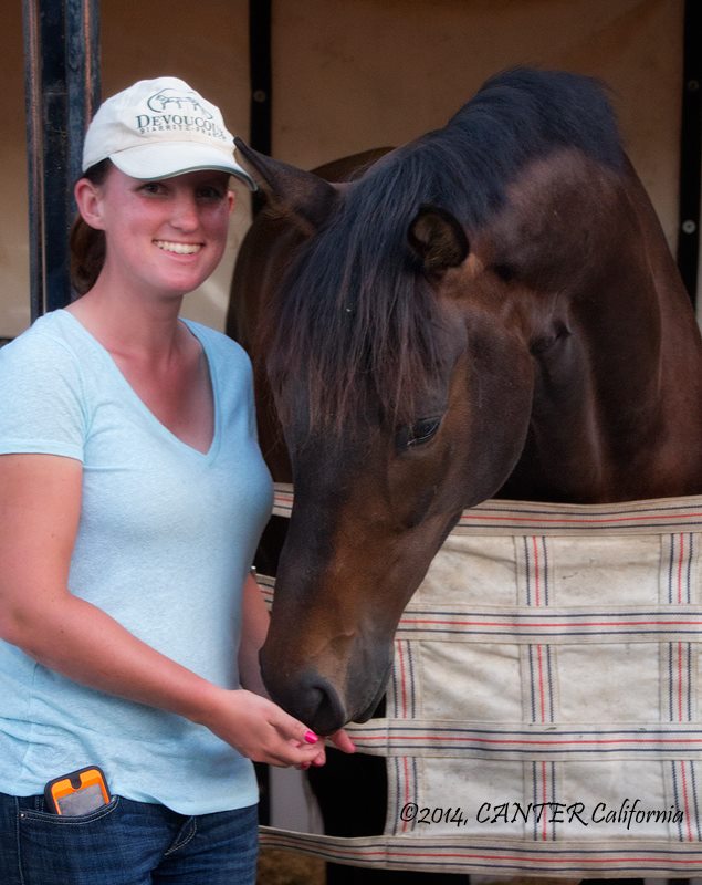 Lauren Henry and Stony Creek enjoy a moment at the recent Woodside event in California.