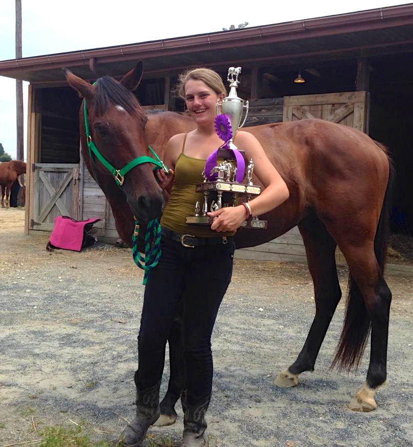 Pepper Sauce wins trophies and hearts as Maggie Herzog's go pony for English, Western, Eventing sport.