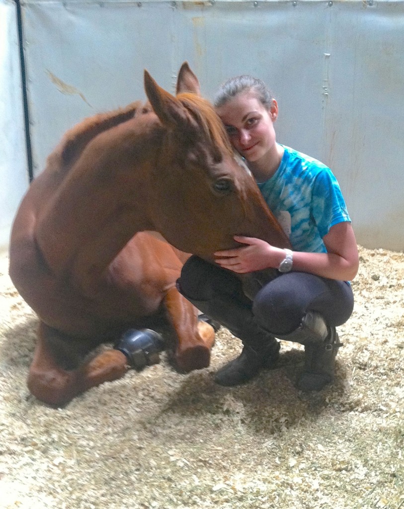 Krysten Markovic with her unraced Thoroughbred Milo. Their relationship began with cards stacked against them.