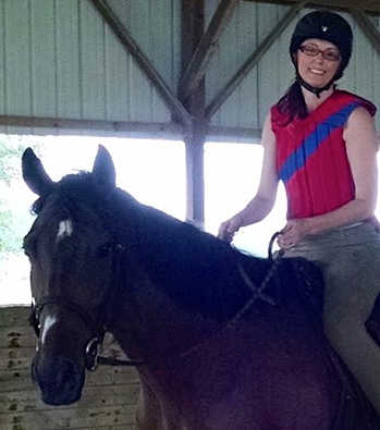 Two months ago Ransom-Davis sat on her horse for the first time. His anxiety melted, and the two had a great first ride.