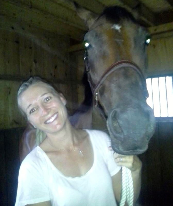 Jane Allen Blayman and Rattle Awhile are reunited after the Thoroughbred mare was purchased from a meat buyer.