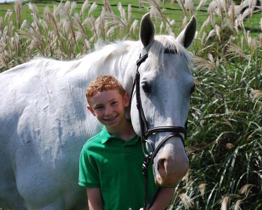 Scattering Breezes, 15, and his 13-year-old rider Austin are starting a new chapter for the snowy white Thoroughbred.