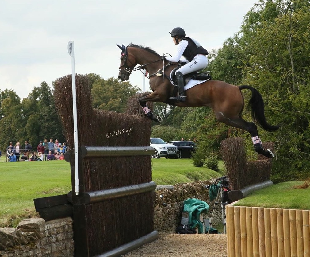 Lainey Ashker and her OTTB Anthony Patch compete at Burghley. Photo by Mary Pat Stone and courtesy Lainey Ashker