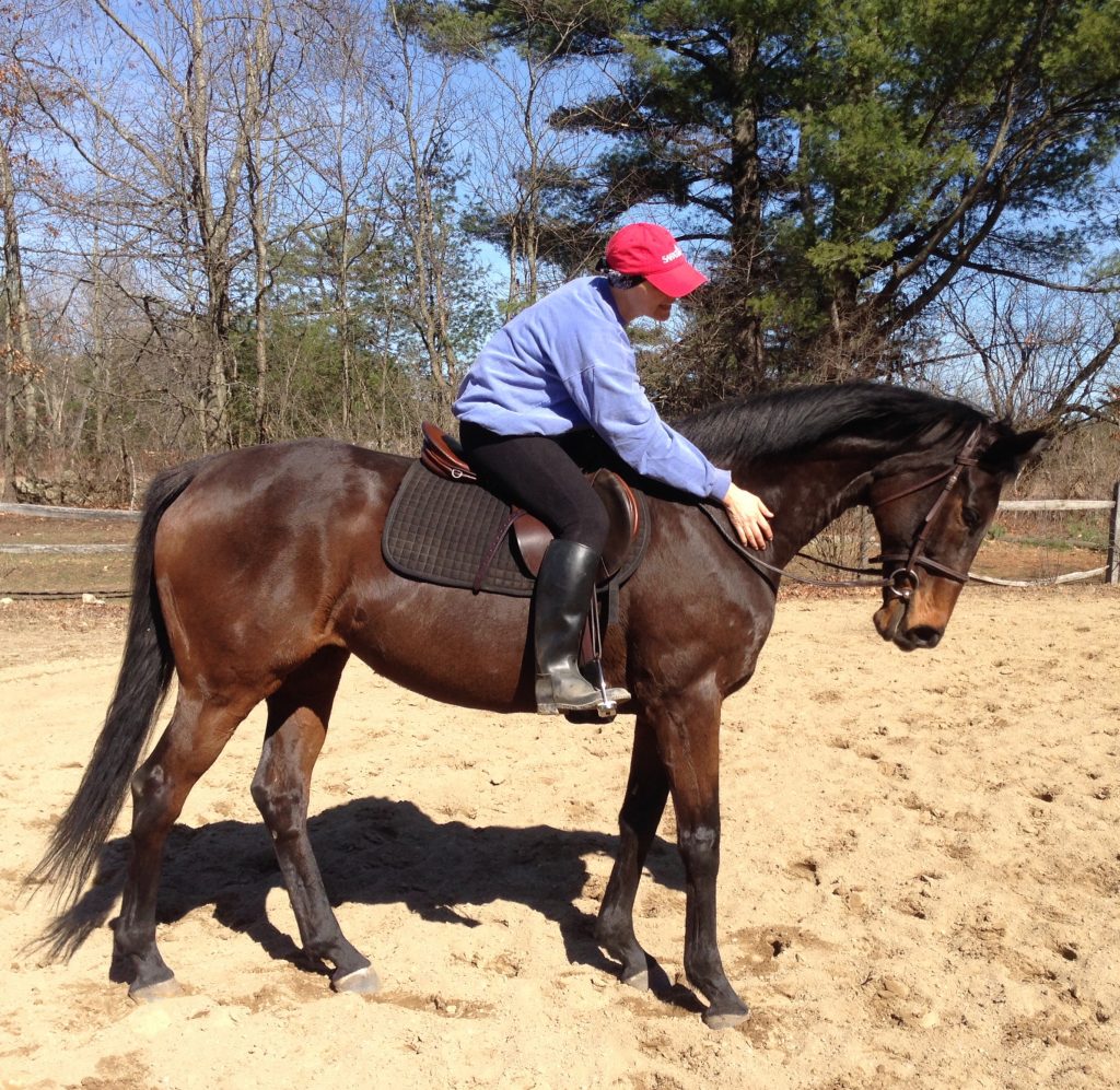 Emma (JC: Sunny Emblem) gets a lesson in bravery from cancer survivor and former exercise rider Janice Norwesh. 