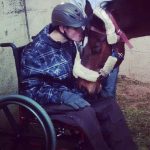 Hadifly became a therapy horse at the New Mexico Center for Therapeutic Riding shortly after meeting a patient in a wheelchair. Photo courtesy Ashley Armijo