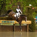 Leah Lang-Gluscic and her $750  OTTB AP Prime jump the Head of the Lake during their debut run at Rolex cross-country last weekend.