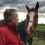 Mike Keech and Brightly Shining enjoy a quiet moment. Photo by Joanne Beusch