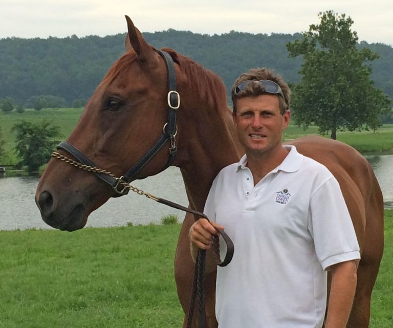 Boyd and Blackfoot pose for a photo shortly after the Olympic rider acquired the talented Thoroughbred. Photo courtesy Boyd Martin