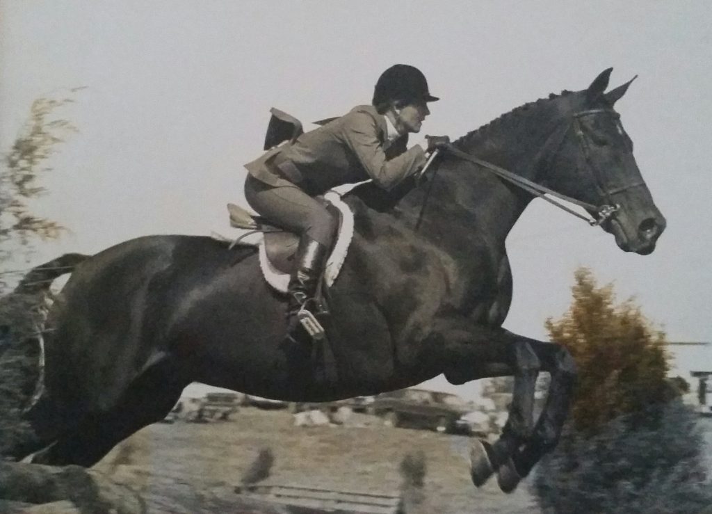 Ann Banks of Kentucky rode OTTB English Jack at the Iroquois Hunt Hunter Pace in Lexington, Ky. back "in the day" when Thoroughbred sport horses were the norm at illustrious horse shows. Photo courtesy Ann Banks