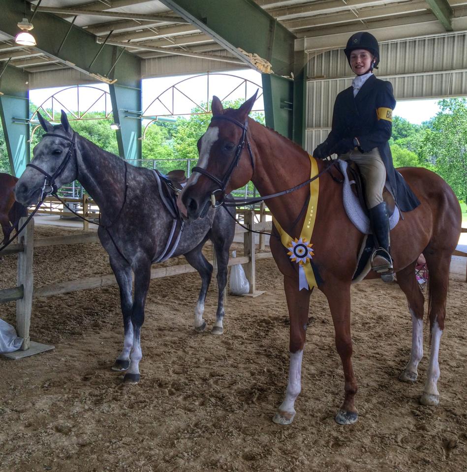 Brightly Shining with Melissa and OTTB Outwit.