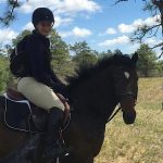 Elisabeth Sawelsky rides OTTB Private Relations, a lazy 5-year-old adopted from the Thoroughbred Retirement Foundation. Safe enough for beginners, Private Relations may be displayed at Equine Affaire in Springfield, Mass., this November.