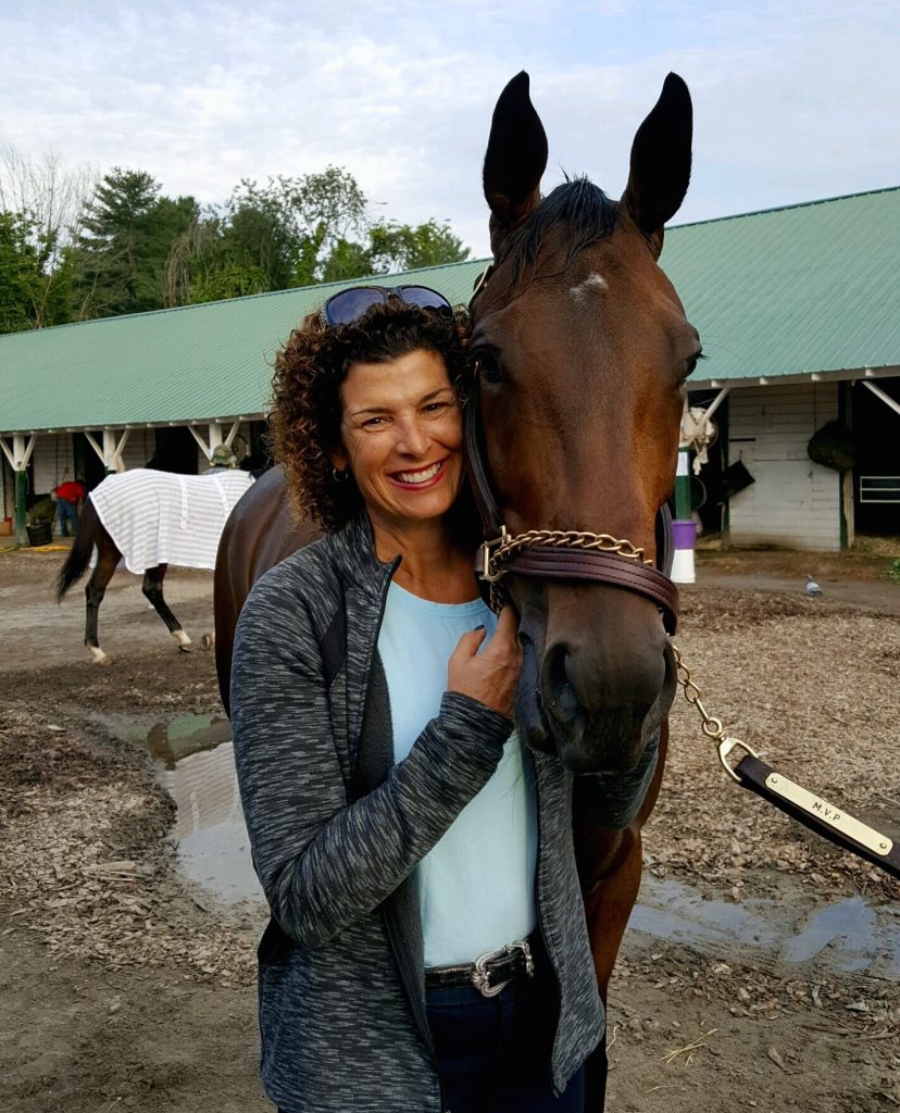 Kelly Zanella and the race mare she bred, Run a Dubb Dubb, were reunited at the Saratoga Race Course last month with the help of racehorse owner Michael Pino and trainer Lorita Lindemann.