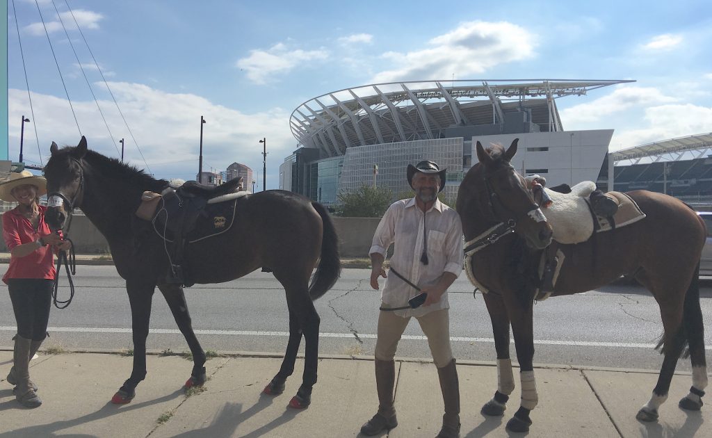 Valerie Ashker and Peter Friedman crossed into Ohio as they get closer and closer to completing their 3,500-mile trek on horseback.
